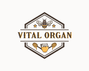 Organic Honey Bee logo design