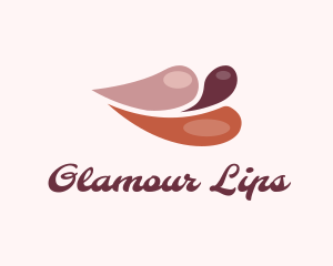 Color Splash Lips logo design