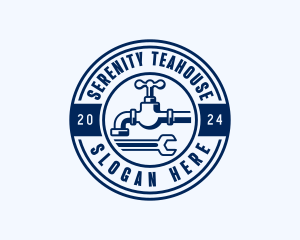 Faucet Wrench Plumber Logo