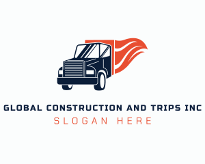 Logistics Trailer Truck Logo