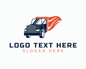 Movers - Logistics Trailer Truck logo design