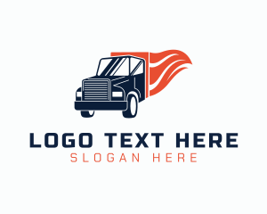 Logistics Trailer Truck Logo