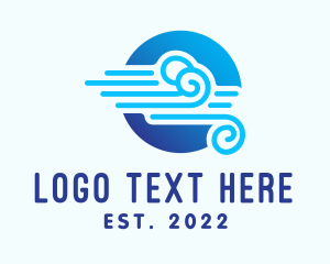 Blue - Wind Energy Ventilation logo design