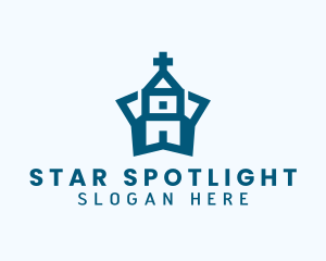 Star Church Crucifix logo design