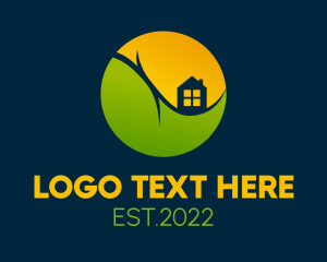 Residence - House Landscape Field logo design