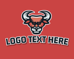 Mascot - Wild Bull Gaming Head logo design