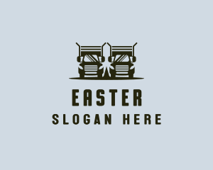Trailer Truck Delivery Logo
