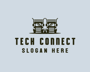 Trailer Truck Delivery Logo