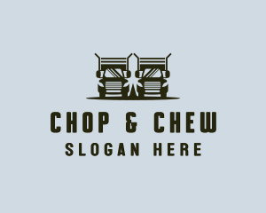Trailer Truck Delivery Logo