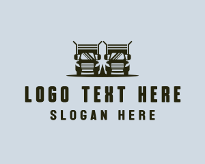 Distribution - Trailer Truck Delivery logo design