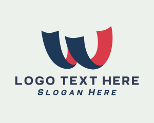 Modern - Swirl Ribbon Letter W logo design