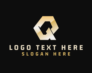 Metalwork - Golden Industrial Construction logo design