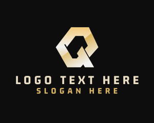 Letter Q - Golden Industrial Construction logo design