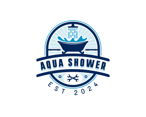 Shower Bathtub Plumbing logo design