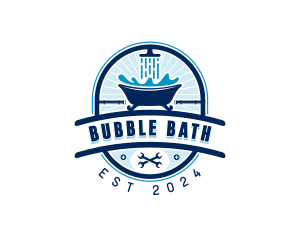 Shower Bathtub Plumbing logo design