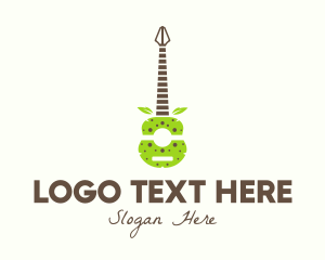 Electric Guitar - Natural Organic Guitar logo design
