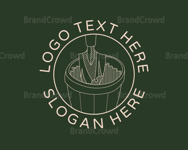 Shovel Gardening Pot Logo