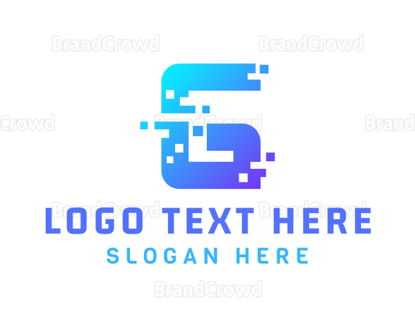 Pixelated Letter G Logo