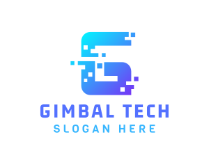 Pixelated Letter G logo design