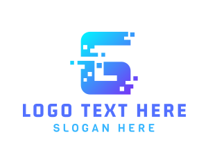 Pixelated Letter G Logo