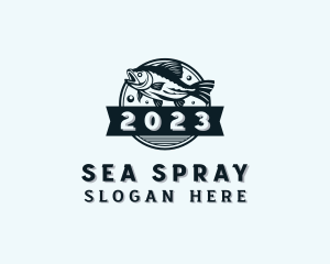 Salmon Fish Fishing  logo design