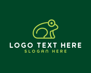 Linear - Frog Amphibian Creature logo design