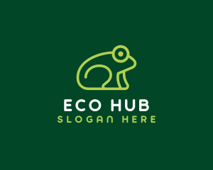 Ecosystem - Frog Amphibian Creature logo design