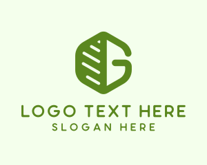 Meditation - Organic Green Letter G logo design