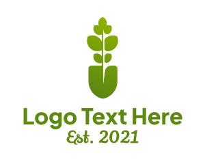 Botanical - Gardening Spade Tool logo design