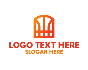 Team - Basketball Window Pattern logo design