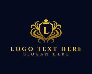 Wine - Sophisticated Crown Shield Royalty logo design