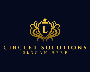 Circlet - Sophisticated Crown Shield Royalty logo design