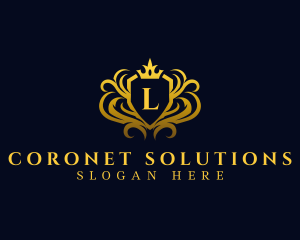 Sophisticated Crown Shield Royalty logo design