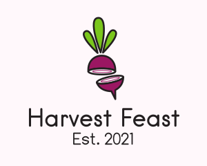 Sliced Onion Plant logo design