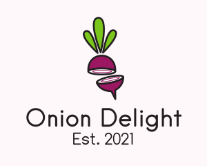 Onion - Sliced Onion Plant logo design