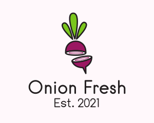 Onion - Sliced Onion Plant logo design