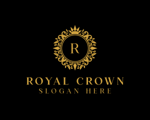 Royal Crown Wreath logo design