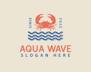 Sea Waves Crab Buffet logo design