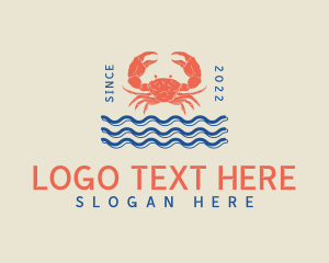 Sea - Sea Waves Crab Buffet logo design