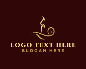 Home Decor - Candle Light Lamp logo design