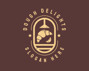 Dough - Croissant Bread Bakery logo design