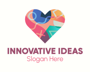 Creativity - Colorful Pop Heart logo design