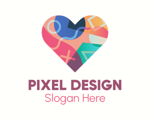 Graphic - Colorful Pop Heart logo design