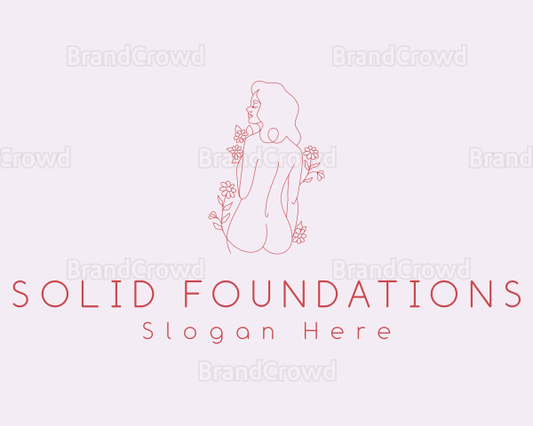 Floral Garden Woman Body Logo