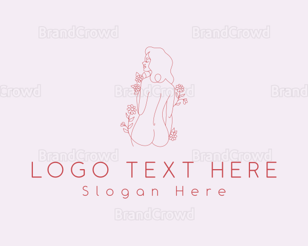 Floral Garden Woman Body Logo