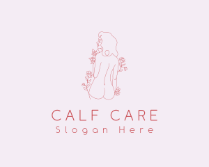 Floral Garden Woman Body logo design