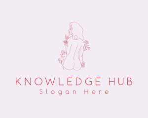 Entertainer - Floral Garden Woman Body logo design