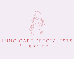 Floral Garden Woman Body logo design