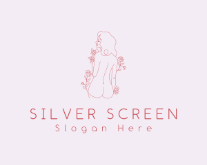 Naked - Floral Garden Woman Body logo design