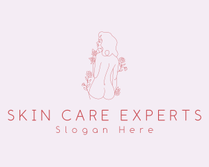 Floral Garden Woman Body logo design